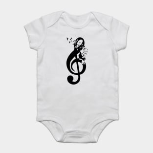 Treble Clef - Bass clarinet Baby Bodysuit